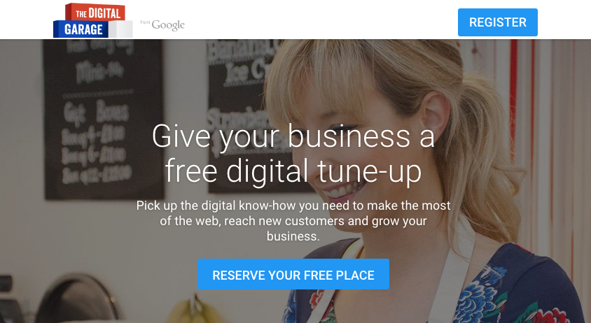 Screenshot of Google's Digital Garage